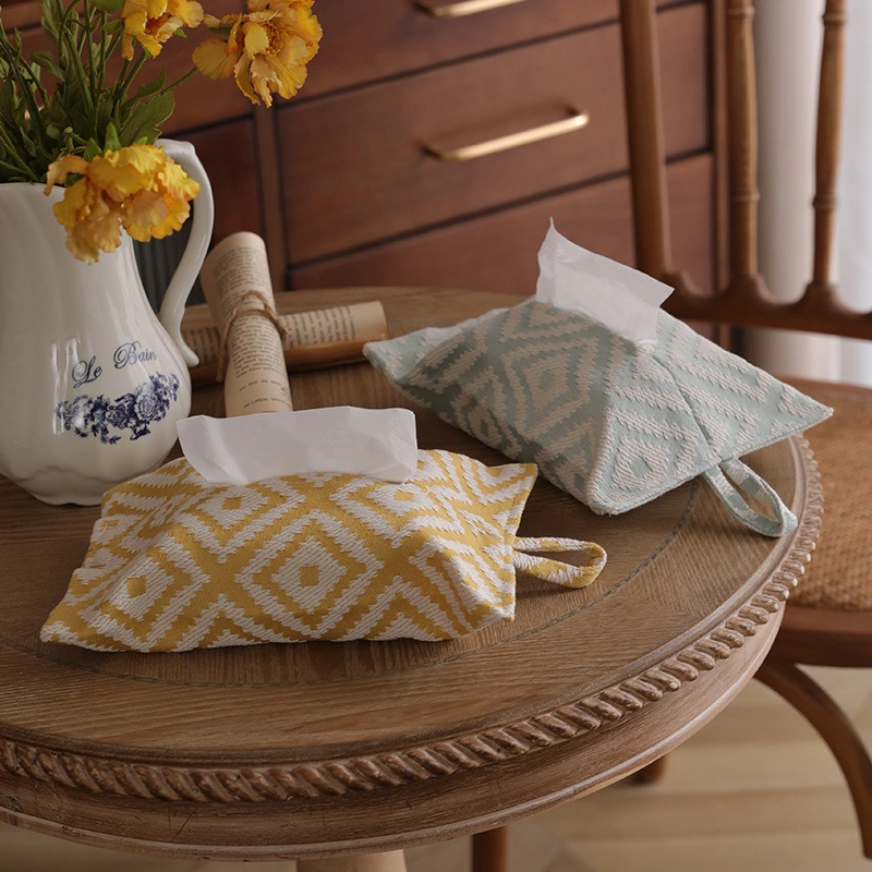 Household creative living room dining table fabric tissue box