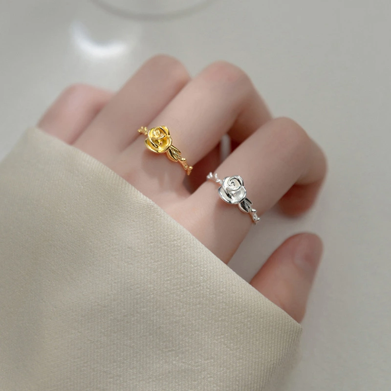 S925 Silver Flower Sweet Ring
