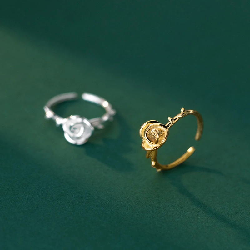 S925 Silver Flower Sweet Ring