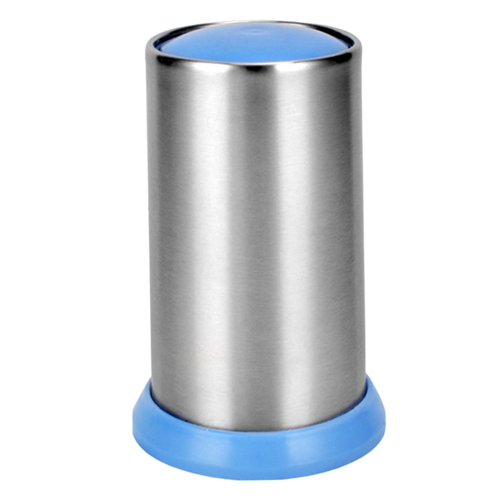 Stainless Steel Toothpick Box Automatic Toothpick Holder Dispenser Toothpick Jar Toothpick Bottle(Random Color Plastic Base)