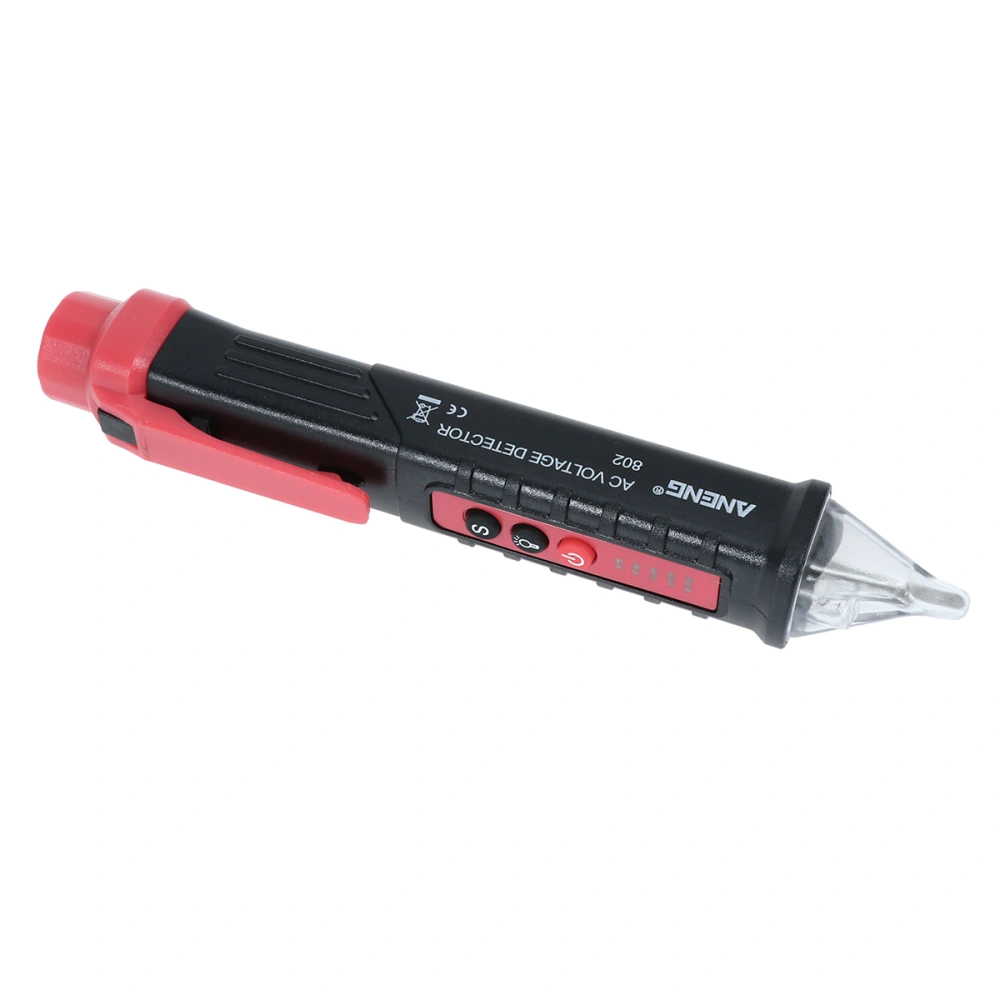 Voltage Tester Pen Non-Contact Multi-function 12V-1000V Voltage Test Pen Voltage Detector without Battery (Black)