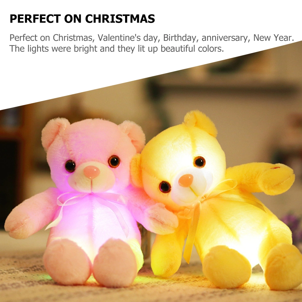 LED Bear Doll Adorable Luminous Bear Doll Plush Bear Glowing Toy Adorable Doll for Kids