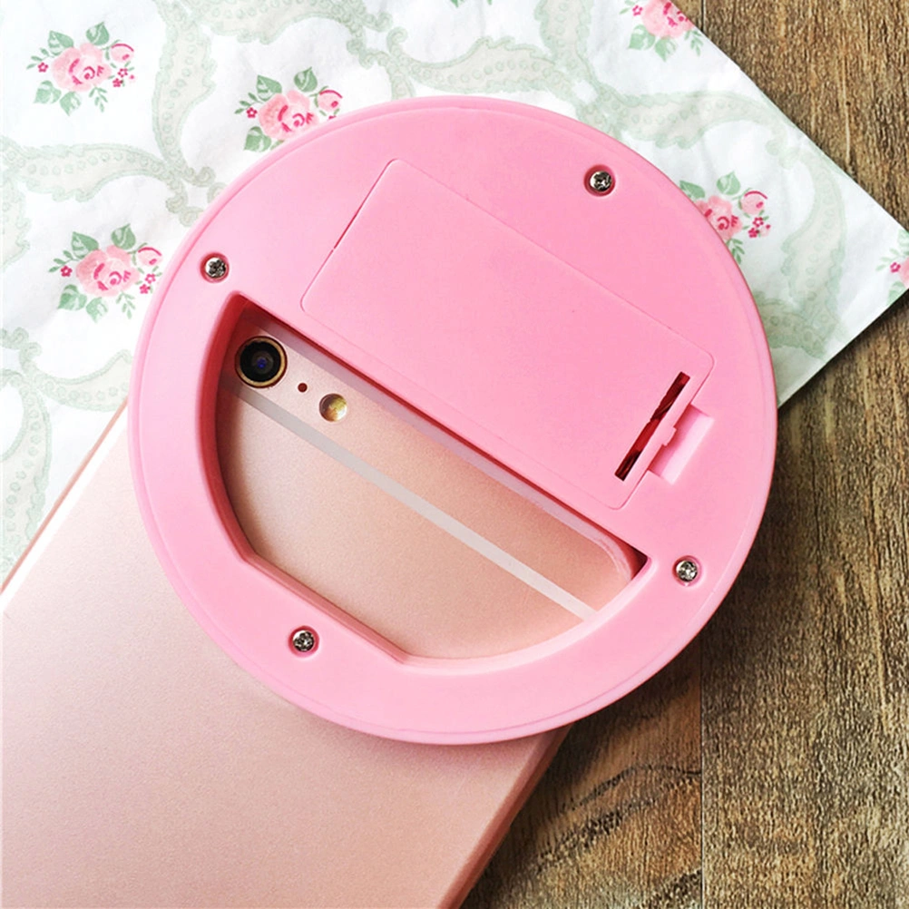 Selfie Flash LED Phone Camera Photography Ring Light For iPhone Android Phone (Pink)