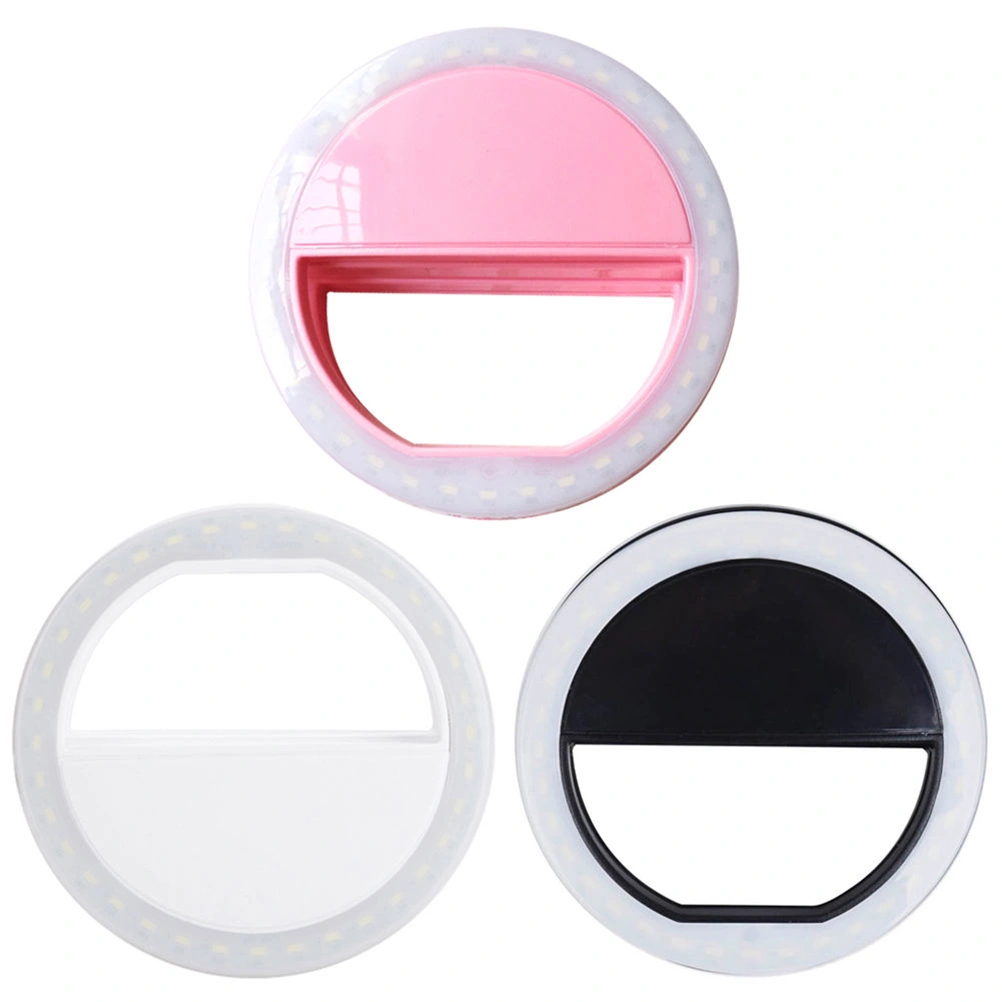Selfie Flash LED Phone Camera Photography Ring Light For iPhone Android Phone (Pink)