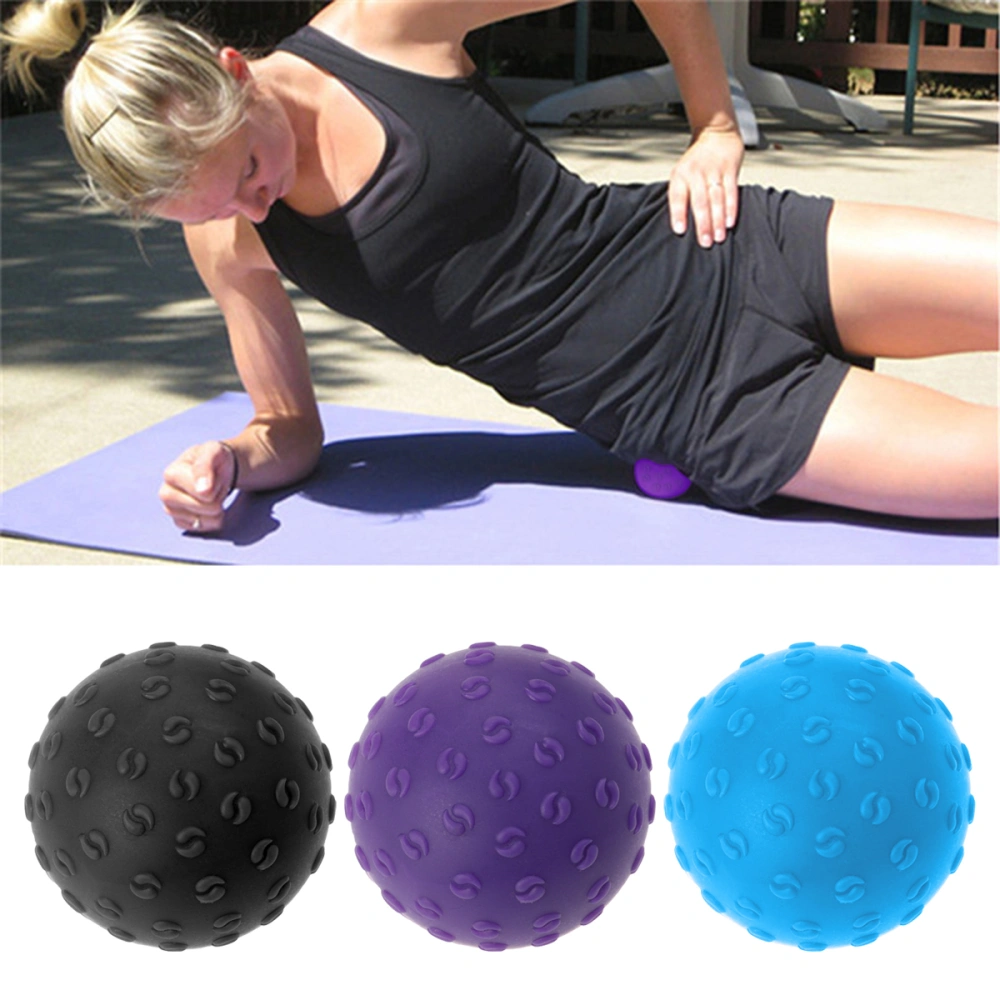 Tai Chi Texture Silicone Massage Ball Fitness Yoga Fascia Foot Hand Physical Fitness Exercise Balance Ball for Women and Men (Purple)