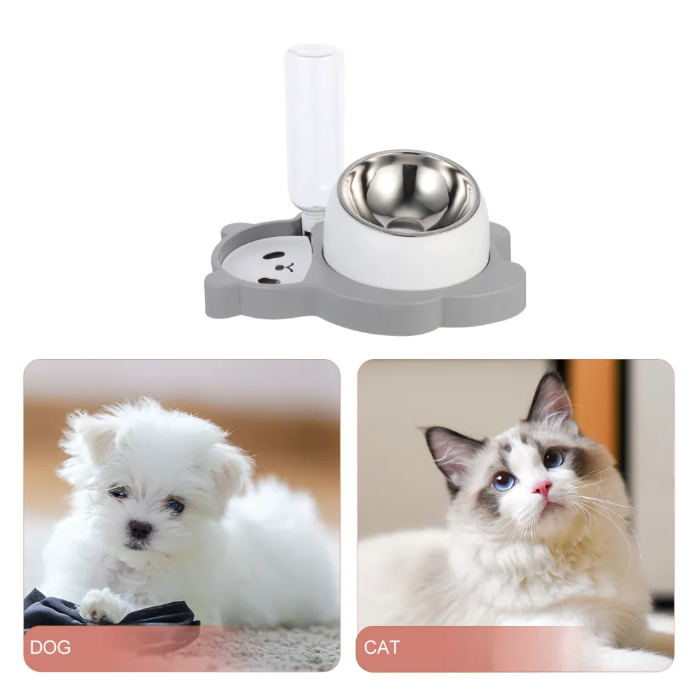 Pet Automatic Water Feeder Multi-function Cat Food Bowl Neck Protection Cat Feeder Pet Supply