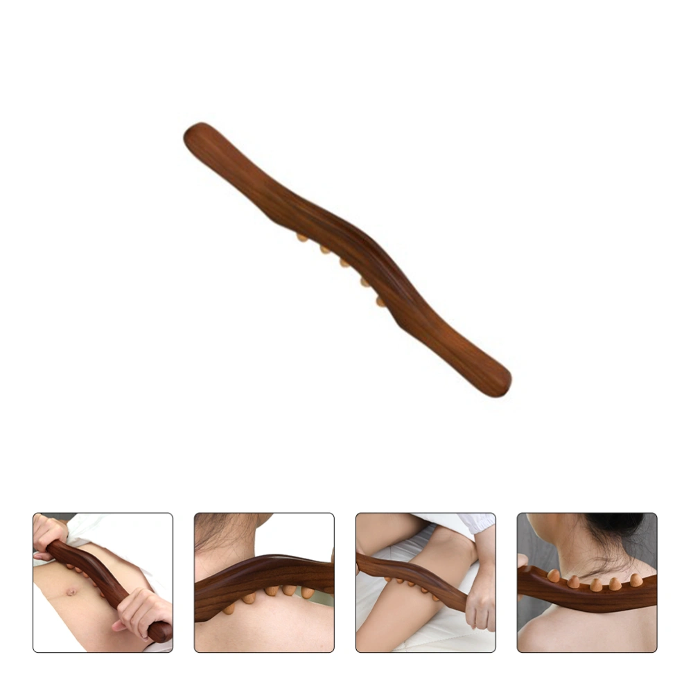 1pc Wooden Massage Rod Massage Stick Massaging Supply for Whole Body (Coffee)