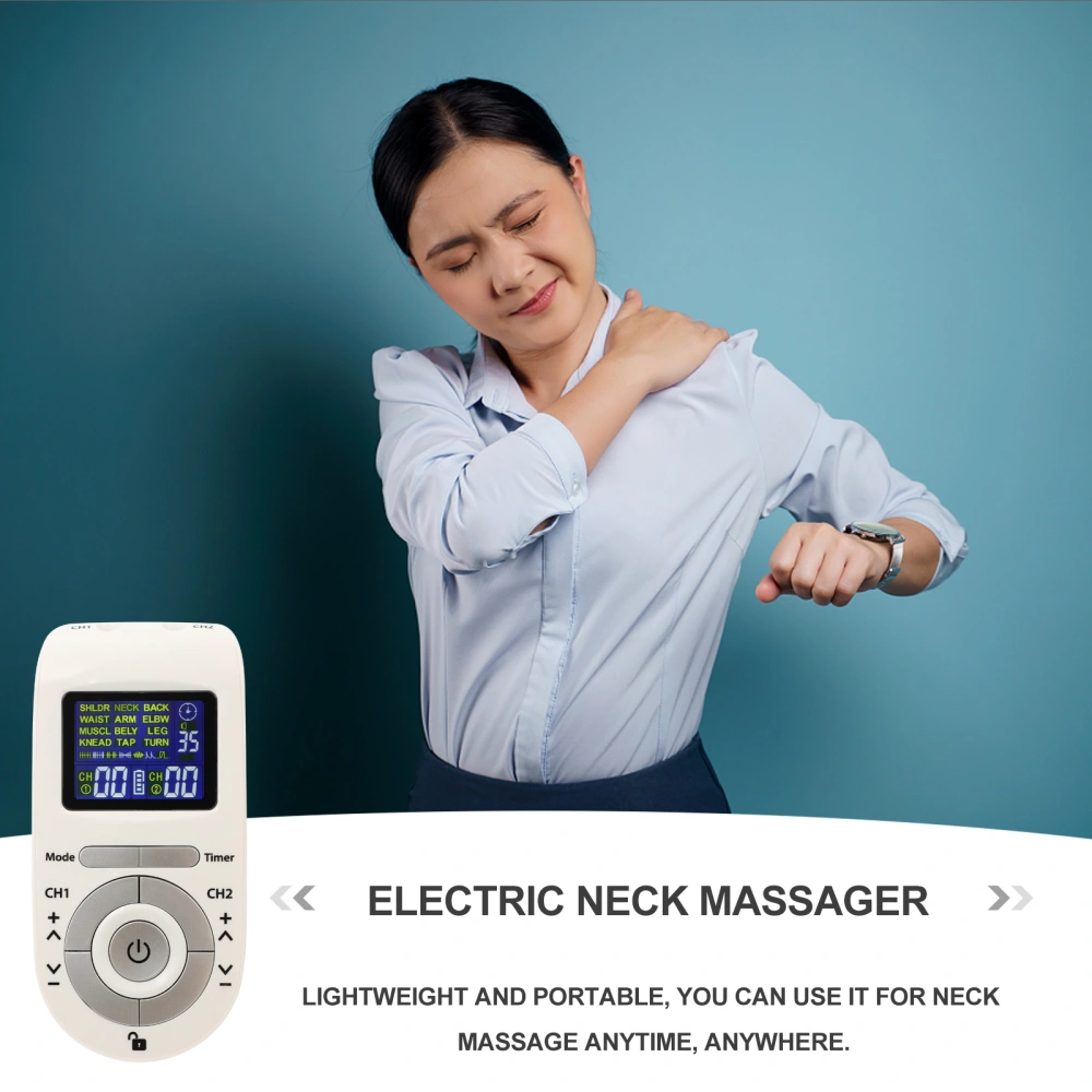 1 Set 12 Modes Therapy Massage Machine Stimulator Electric Unit Body Massager