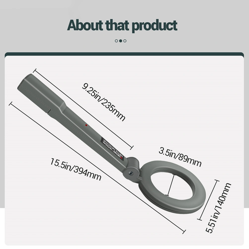 Handheld Metal Detector Handheld Search Treasure Probe Alarm Led Detector Tool
