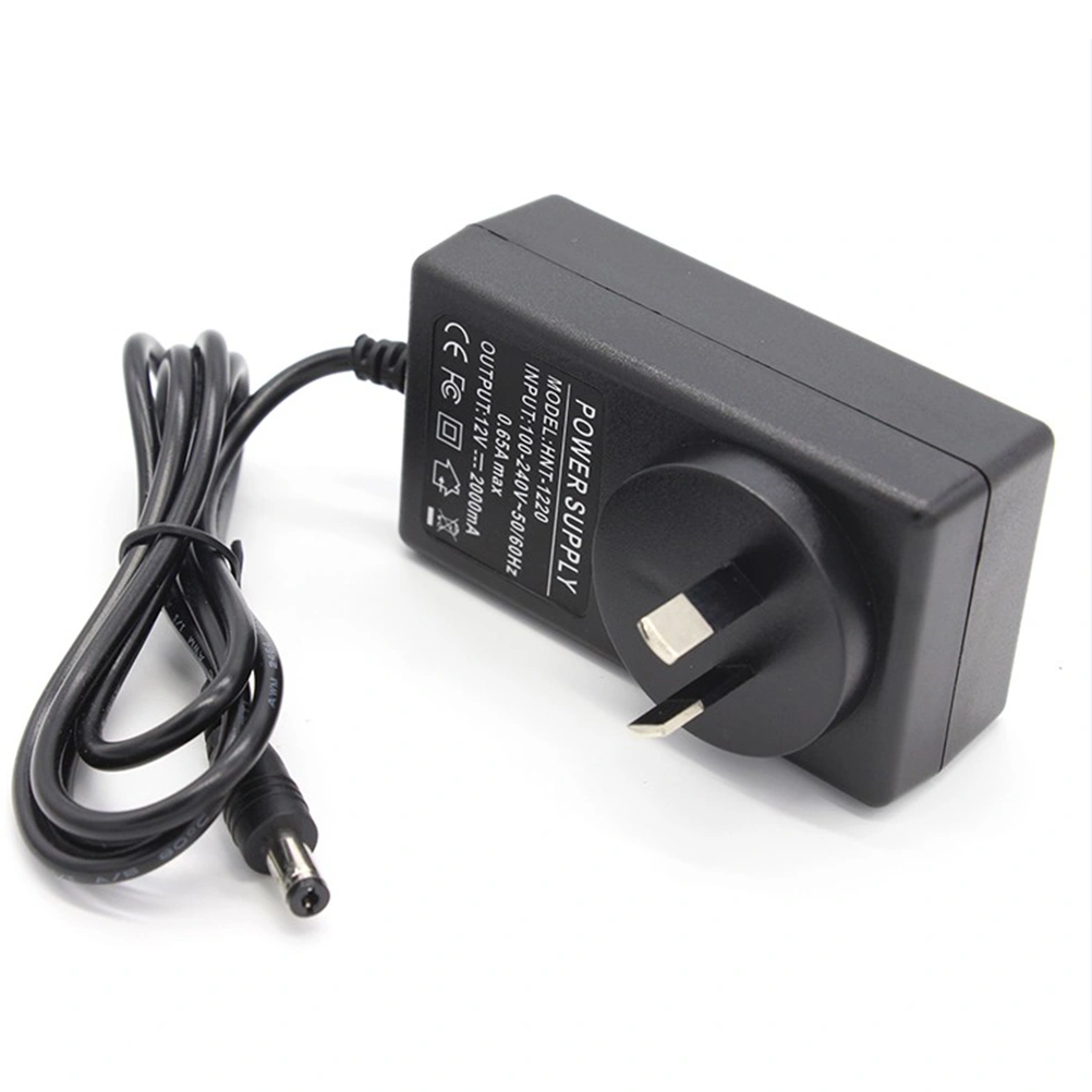 12V 2A AC 100-240V Universal Power Supply Charger 5.5*2.1DC Port for External Hard Drive Wlan Router LCD Monitor TV Box Recorder  Speaker with AU Plug
