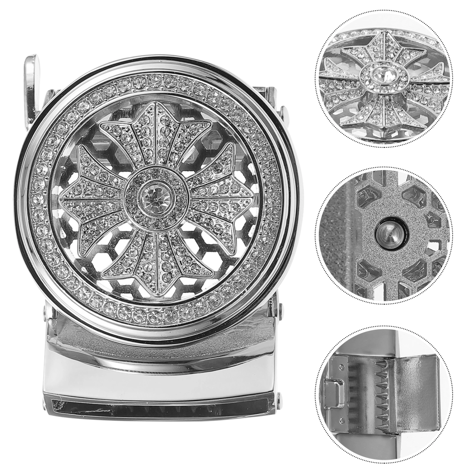 1Pc Automatic Diamond Design Belt Fastener Fashion Men Buckle Clothing Accessory