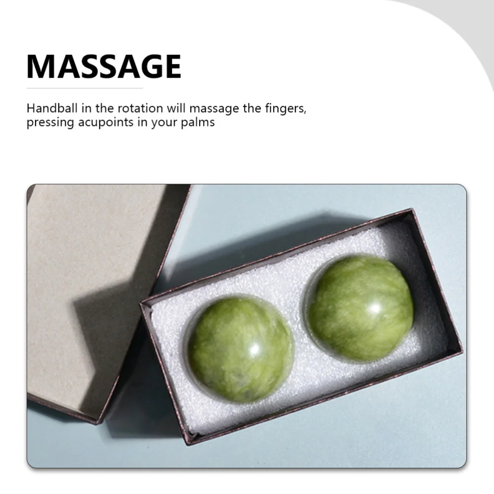 2pcs Decorative Training Balls Hand Rolling Balls Jade Massage Balls Hand Balls