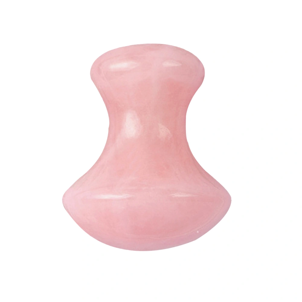 1Pc SPA Energy Round Stone Needle Oil Leading Jade Massage Mushroom Head Massager Scraping Device(Pink)