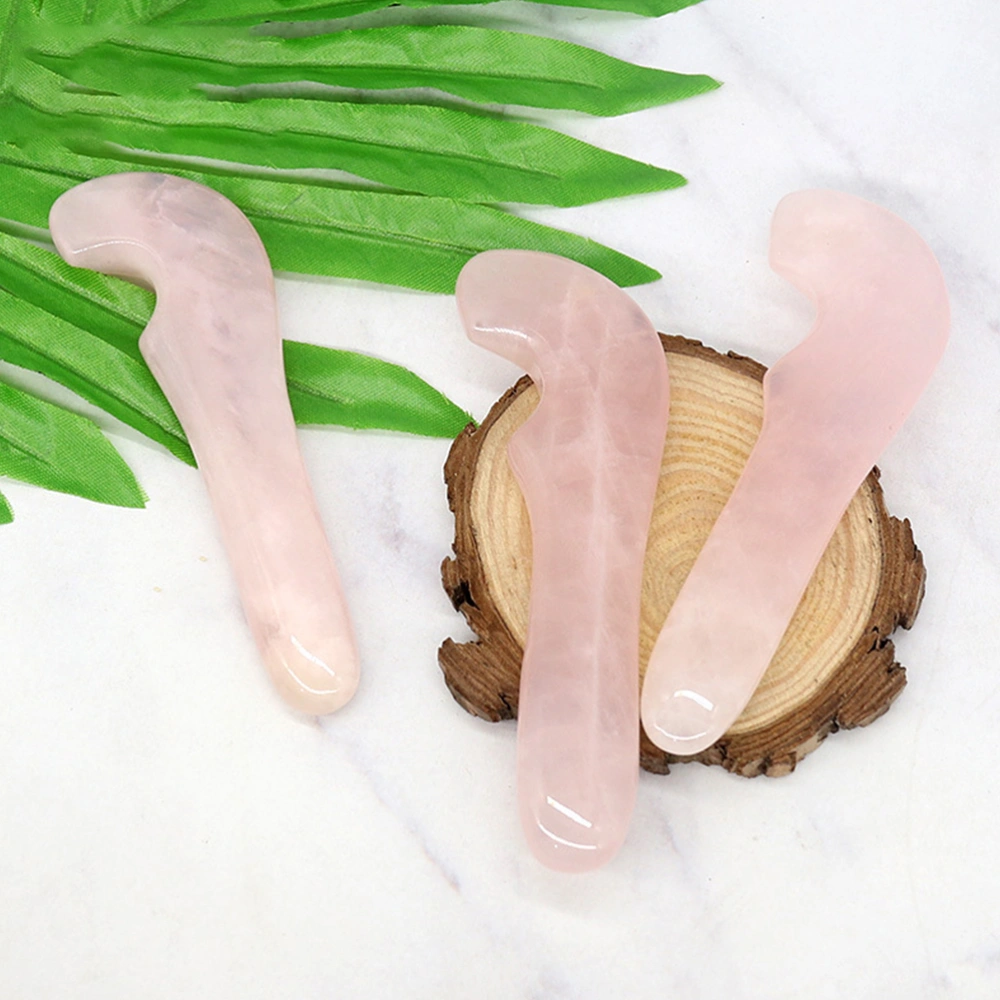 Natural Pink Crystal Jade Scraping Board Massage Tools Natural Stone Plate