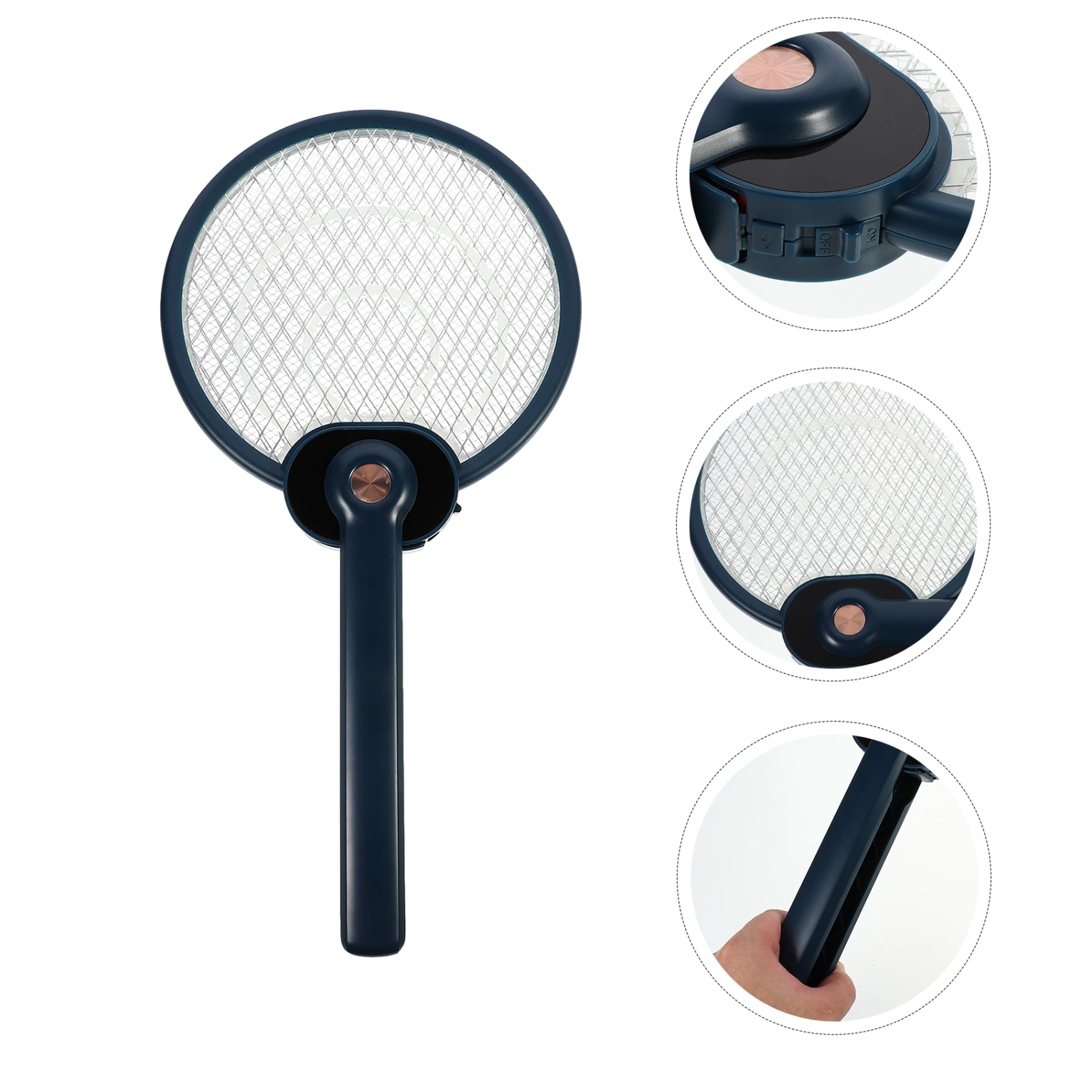 Electric Mosquito Racket Rotatable Foldable Mosquito Lure Killer USB Fly Swatter