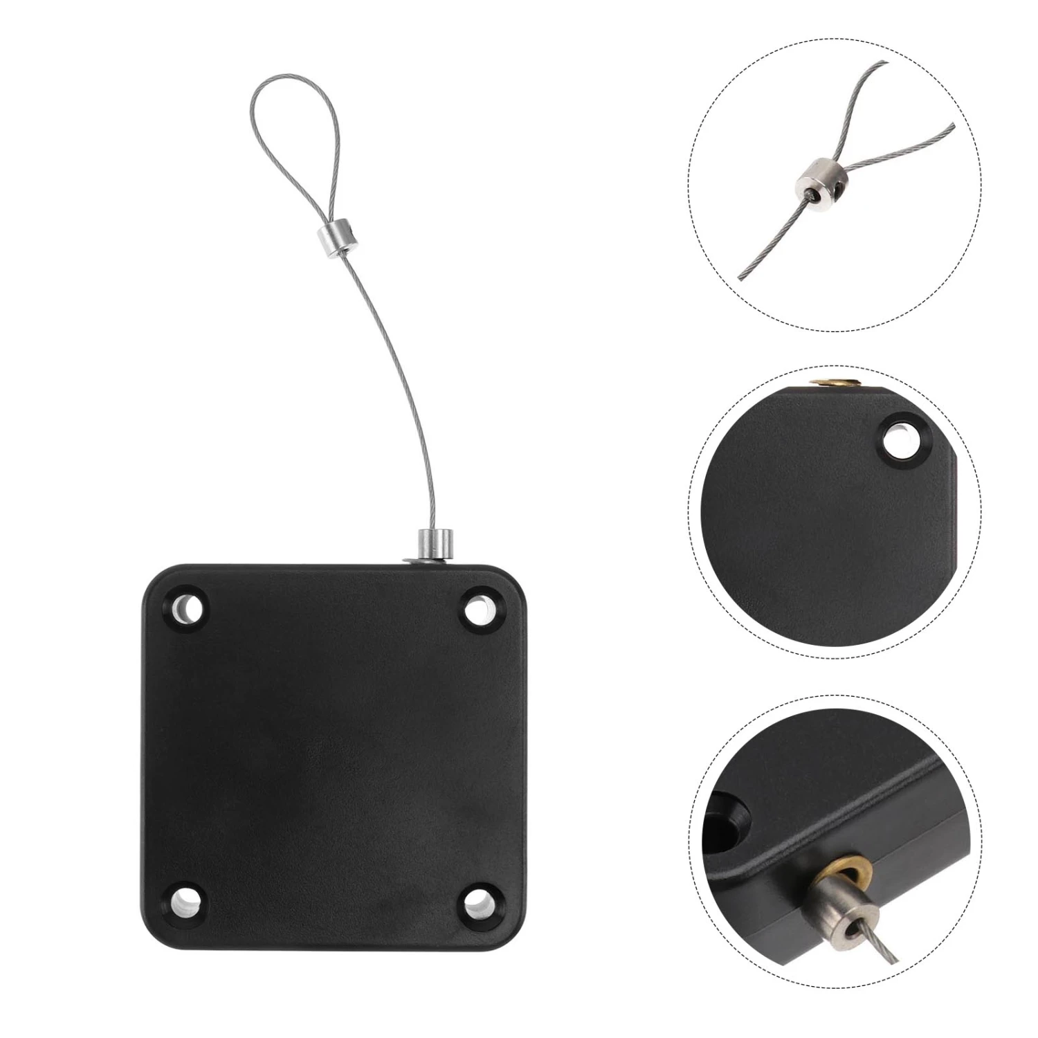 1Pc Punch-free Door Closer Elastic Heavy Duty Door Closer Home Soor Closer Black