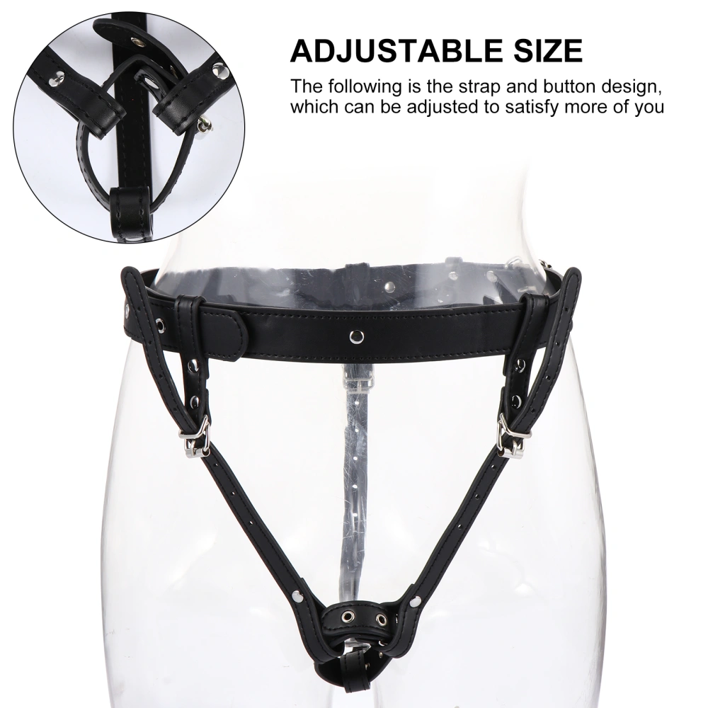 Leather Chastity Belt Chastity Pants Adjustable Harness Holder Waistband