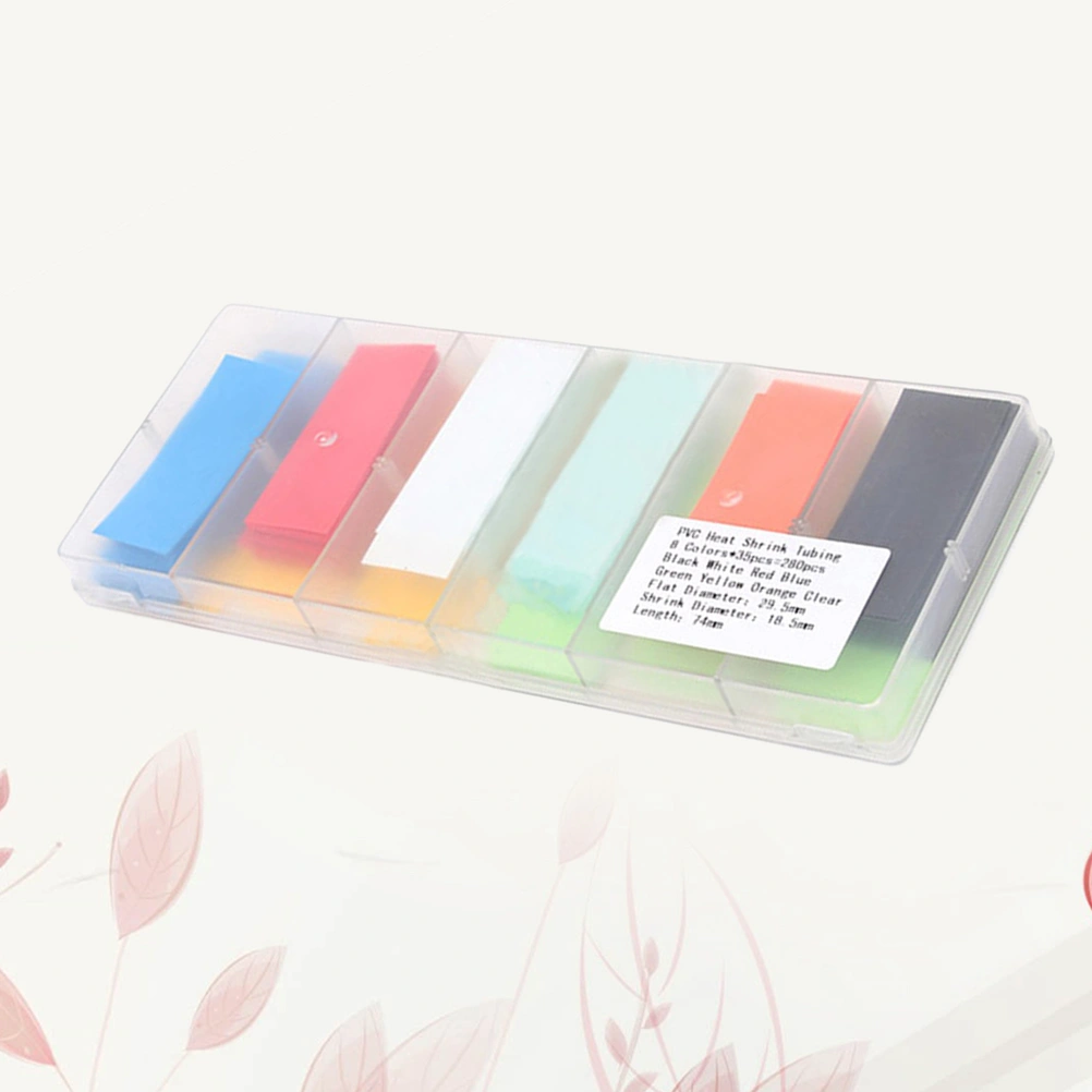 280PCS Heat Shrinkable Tubings Kit PVC Wire Shrink Wrap Tube Sleeving Wraps Wires Kit  for 18650 Battery