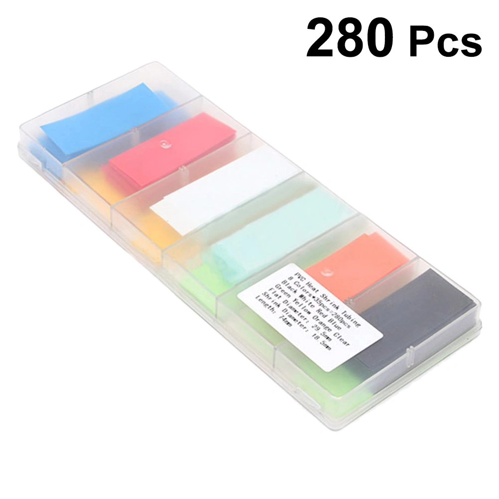280PCS Heat Shrinkable Tubings Kit PVC Wire Shrink Wrap Tube Sleeving Wraps Wires Kit  for 18650 Battery