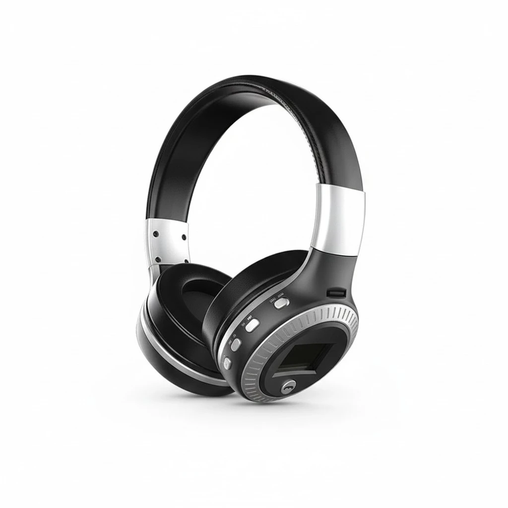 Portable Multifunction Foldable  Wireless Headset Over Ear Headphones with Microphone (Black)