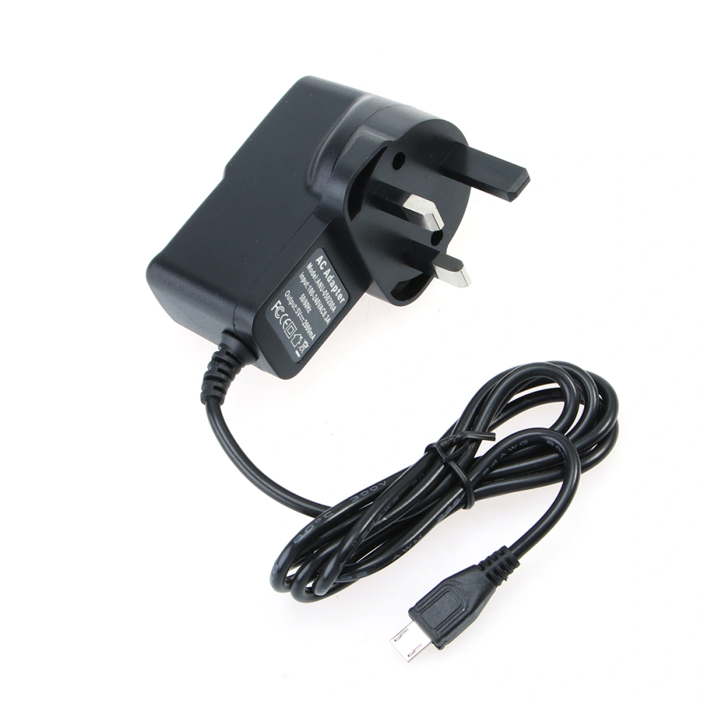 Portable 5V/2A UK-plug Micro USB AC Power Adapter Wall Charger (Black)