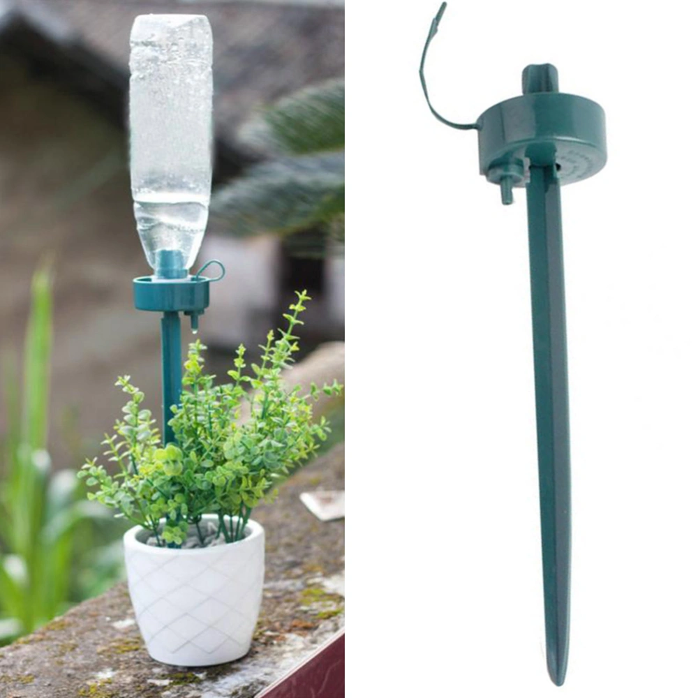 1Pcs Indoor Plants Houseplant Automatic Drip Irrigation Watering System Flower Pot Waterer Tool (Green)