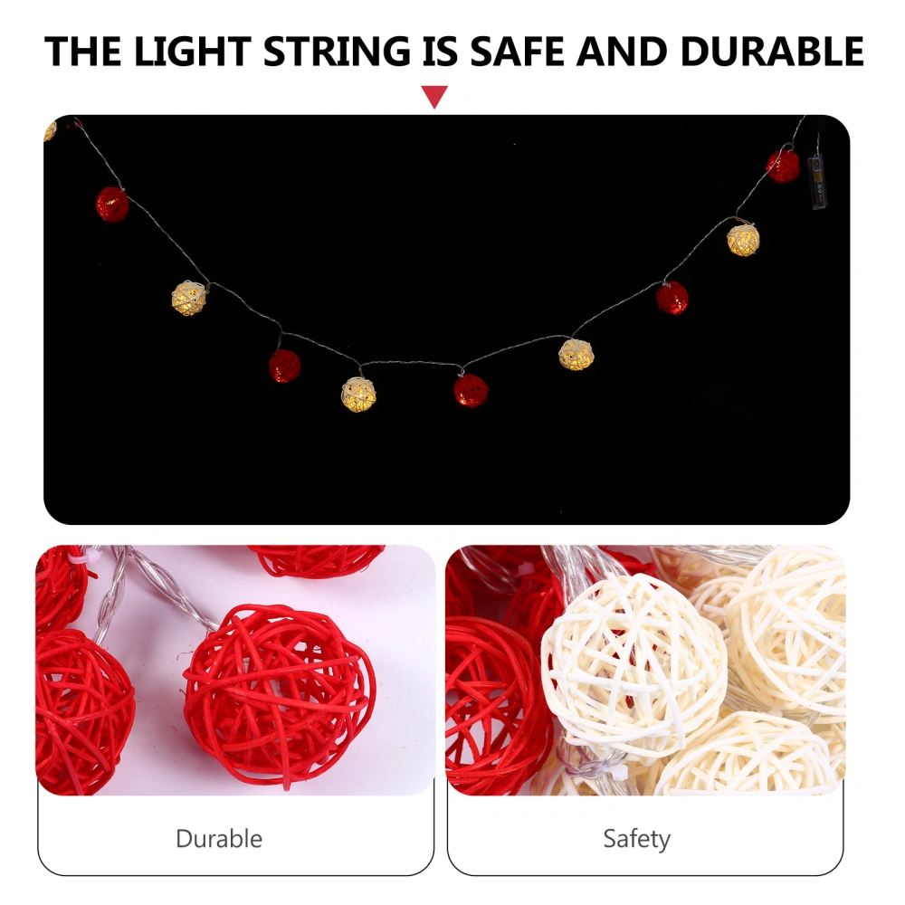 1Pc LED Light String Romantic Decorative Lamp Rattan Ball Light String Decor