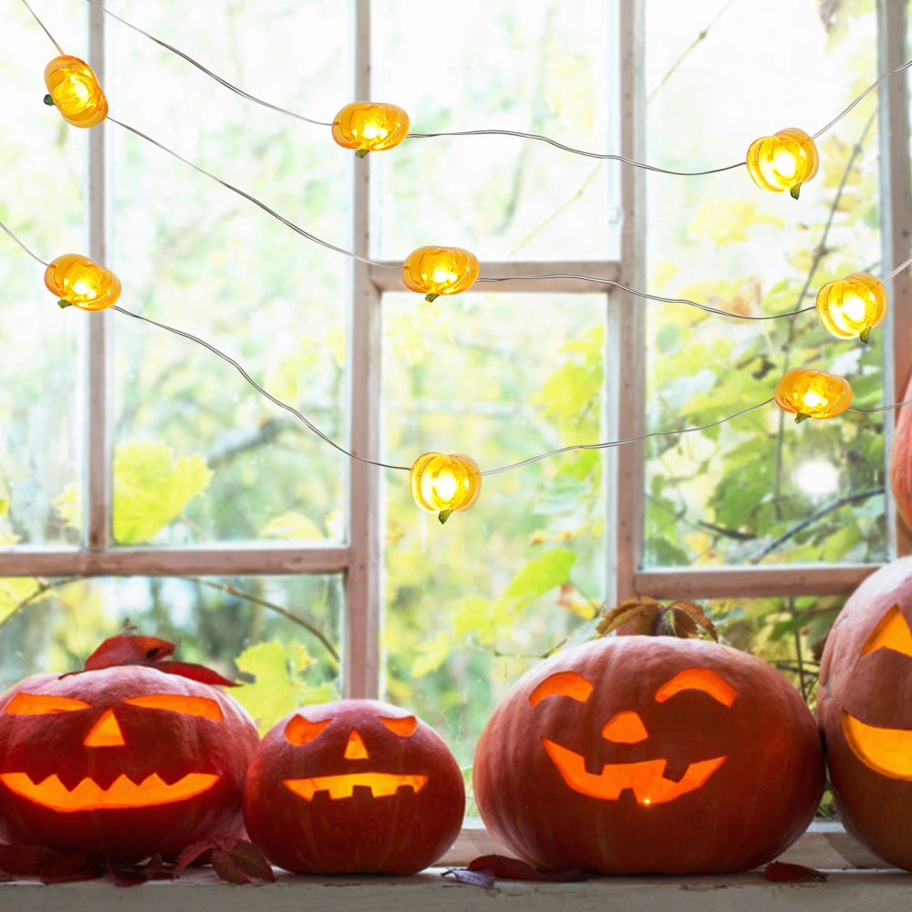 1 Set Halloween Pumpkin String Light Festival LED Pumpkin Shape Lamp String