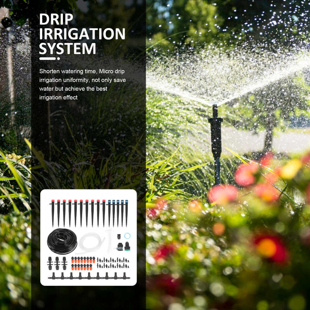 1 Set Drip Irrigation Kit DIY Drip Irrigation System  for Patio Flower Greenhouse