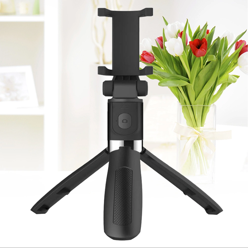 Mobile Phone Holder Tripod Camera With Wireless Remote Self-Timer Artifact Rod For Phones (Black)