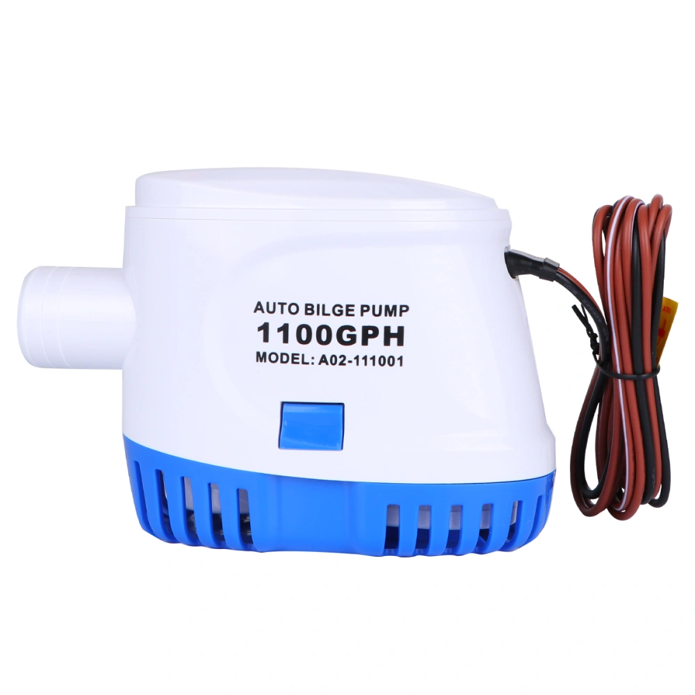 12V 1100GPH Boat Marine Automatic Submersible Auto Switch Bilge Water Pump for Caravan Camping Marine Fishing Boat Small Swimming Pool and Fountains