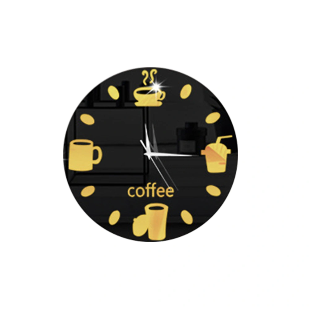 Refrigerator Clock Magnetic Sticky Hanging Clock Coffee Pattern Fridge Sticky Clock (Shipment without Battery)