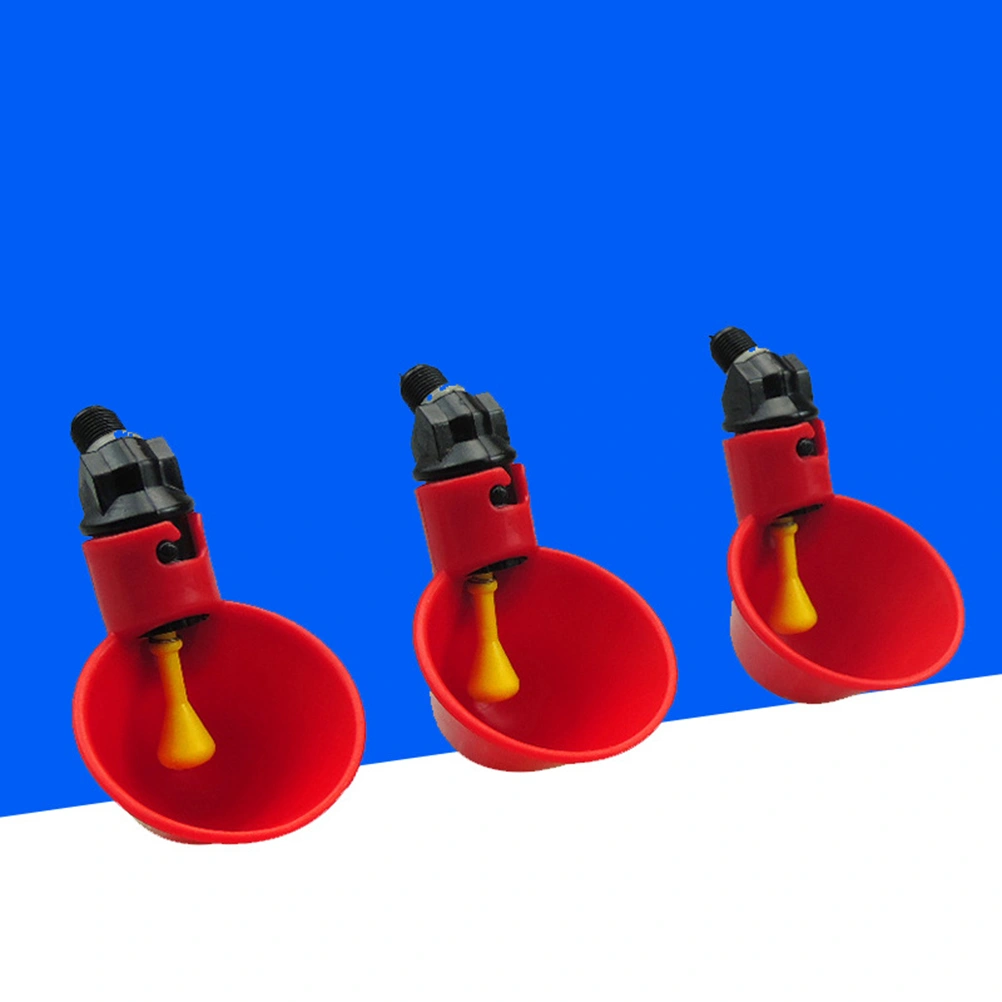 10PCS Chicken Automatic Drinking Bowl Quail Drinking Bowl Chicken Drinking Bowl for Water Tube (Red)