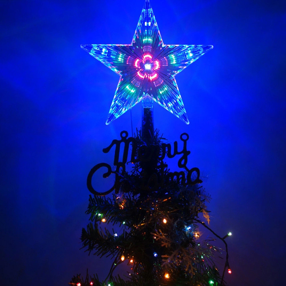 3 Pcs LED Pentagram Lamp Christmas Tree Decoration Lamp Indoor Outdoor Xmas Banquet Five-pointed Star Lamp (Size S)