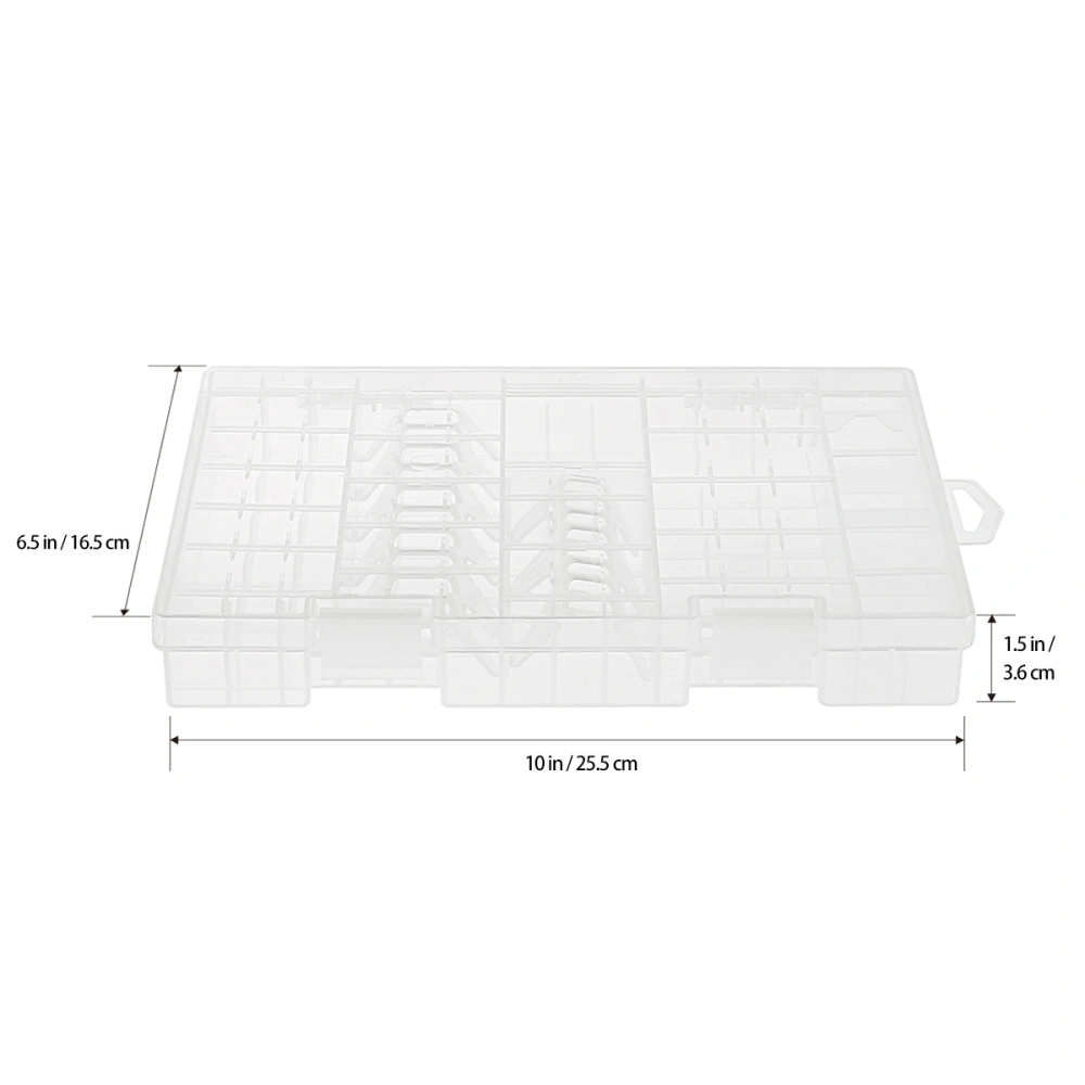 TINKSKY Transparent AA AAA C D 9V Hard Plastic Battery Case Holder Storage Box (Transparent)