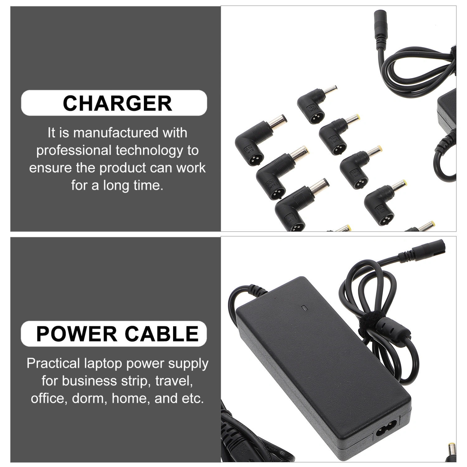 1 Set Universal Laptop Power Adapter 120W Adapter Charger Replacement EU Plug