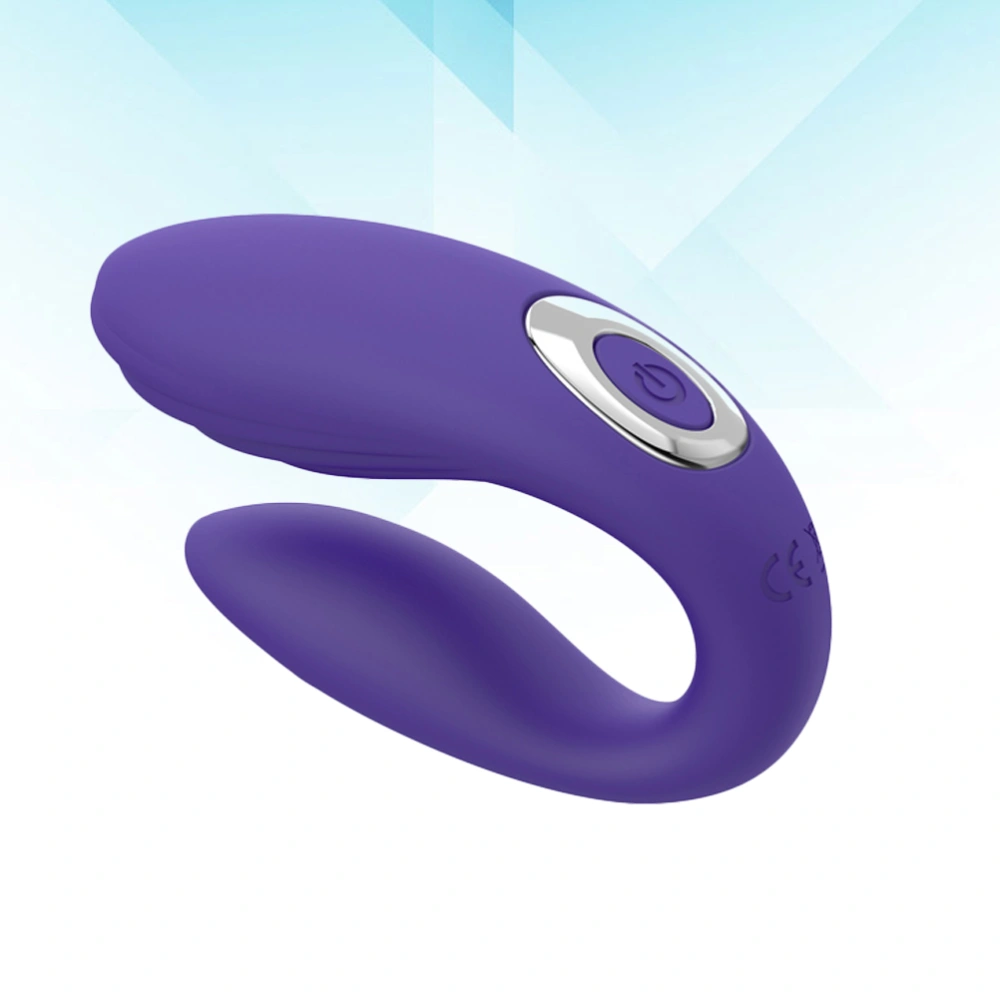 Adult Pleasure Toys Waterpoof U-Shape Sex Stimulation Toy 10 Frequency Silicone Sexual Vibrator Massager for Women (Purple)