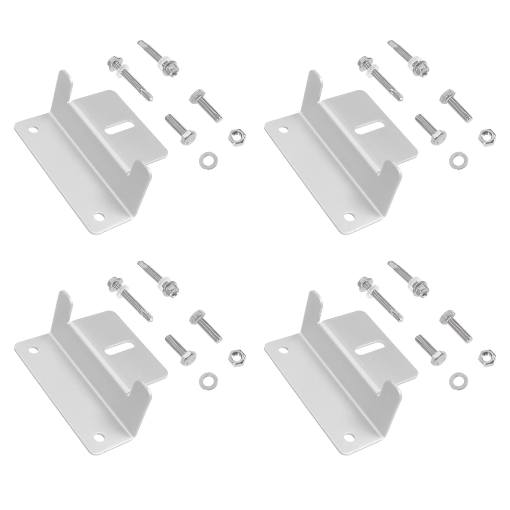 4pcs Solar Panel Mounting Z Support Brackets Boat RV Mounted Solar Panel Racks