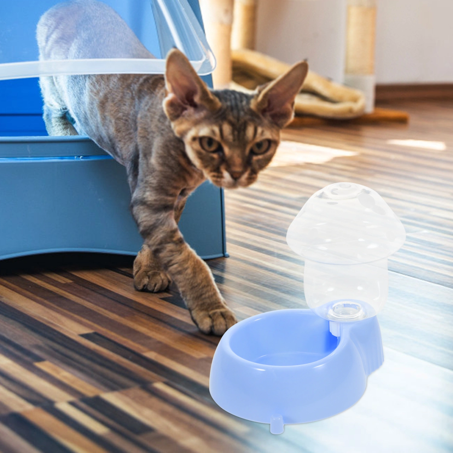 Pets Auto Waterer Automatic Cat Water Dispenser Mushroom Shape Cat Dog Water Container