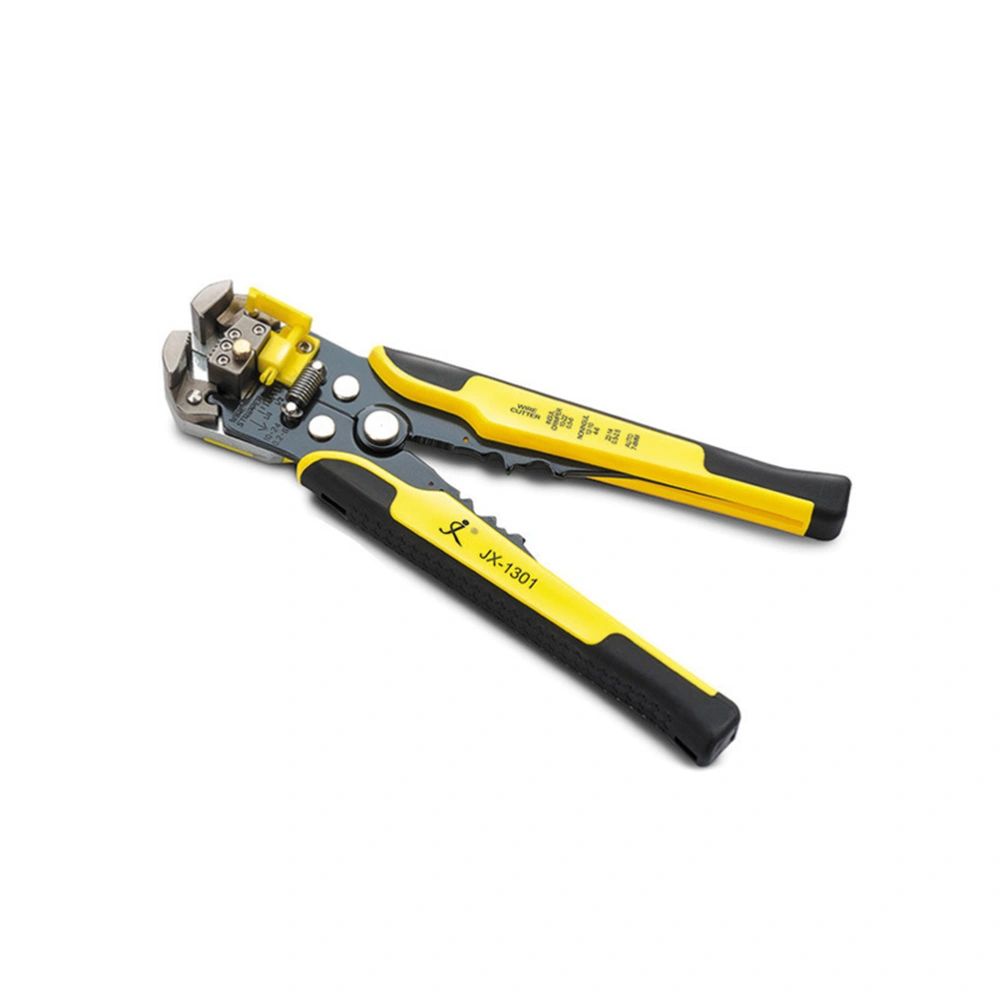 Wire Stripper Self-adjusting Cable Cutter Crimper Automatic Stripping Tool Cutting Pliers Tool for Industry AWG10-24 (Yellow)