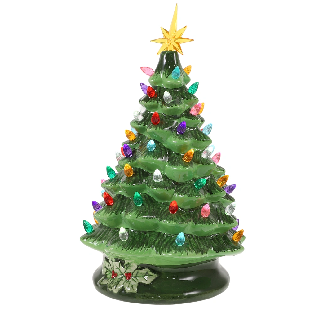 Luminous Xmas Tree Decor Xmas Party Adornment Christmas Party Supplies (No Battery)