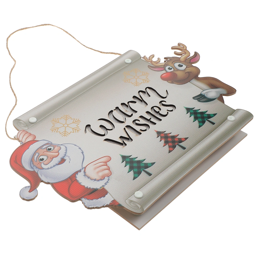 Christmas Themed Hanging Sign Front Door Sign Decoration Lighted Christmas Decorations