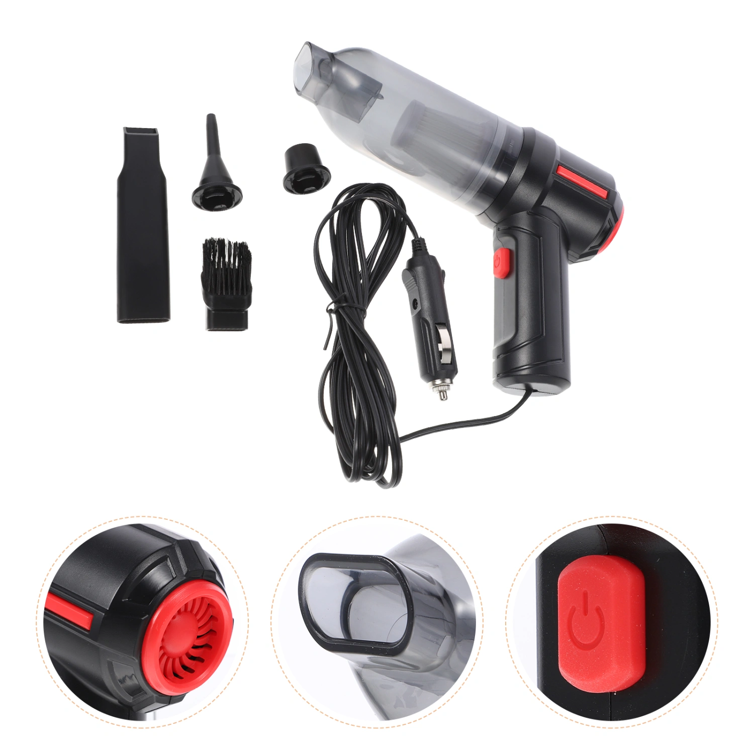 1 Set Wireless Portable Car Vacuum Cleaner Cordless Handheld Vacuum Cleaner