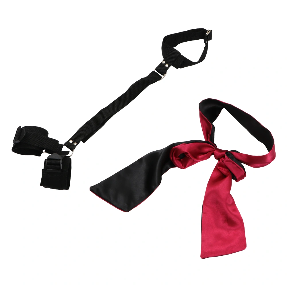 2pcs Bed Restraints Kit Sex Bondage BDSM Kit Binding Wrist Cuffs Blindfold