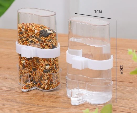 2pcs Bird Cage Food Feeder Parrot Food Container Hanging Food Container Automatic Bird Feeder