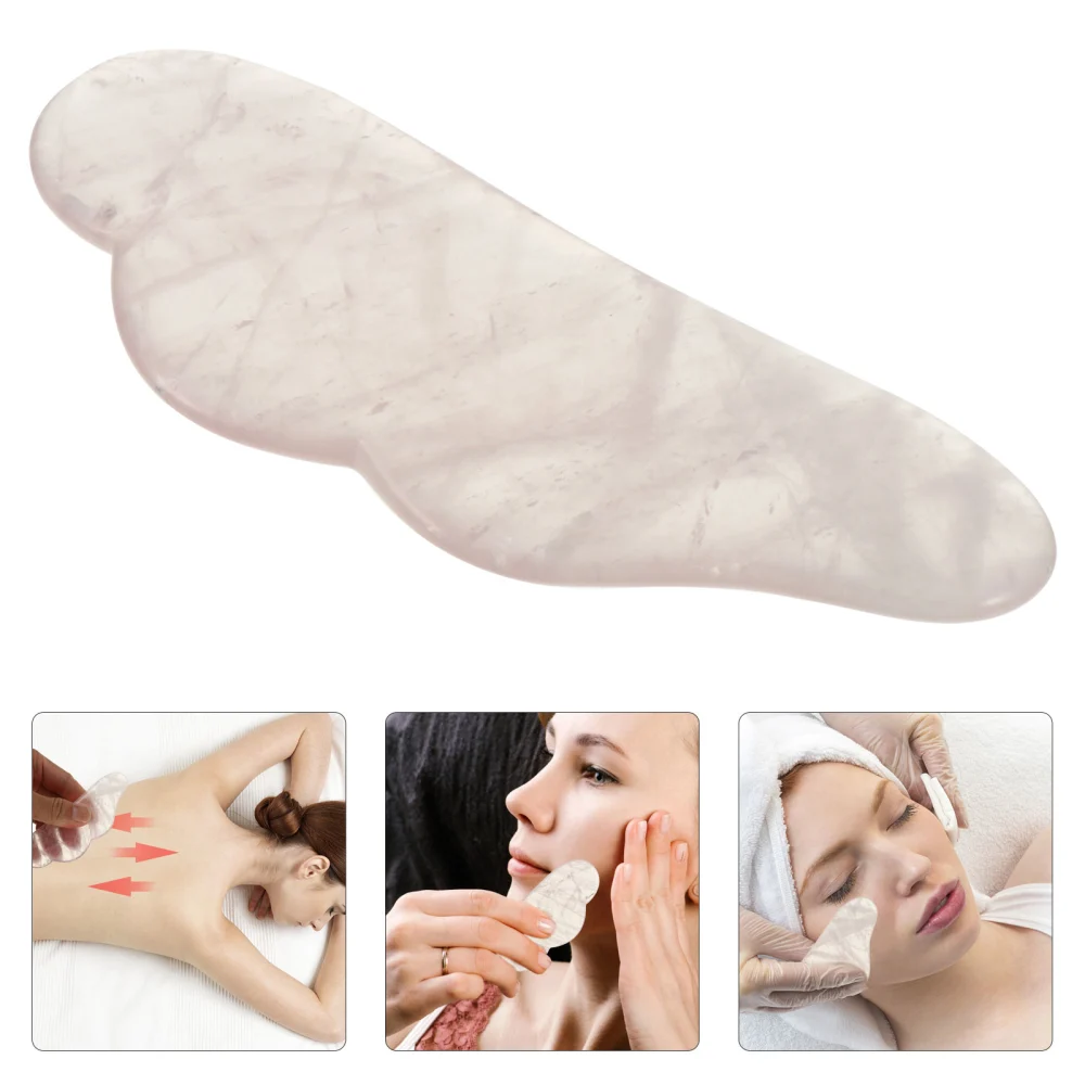 1pc Cloud Shape Jade Scraping Plate Gua Sha Board Massaging Tool (Pink)