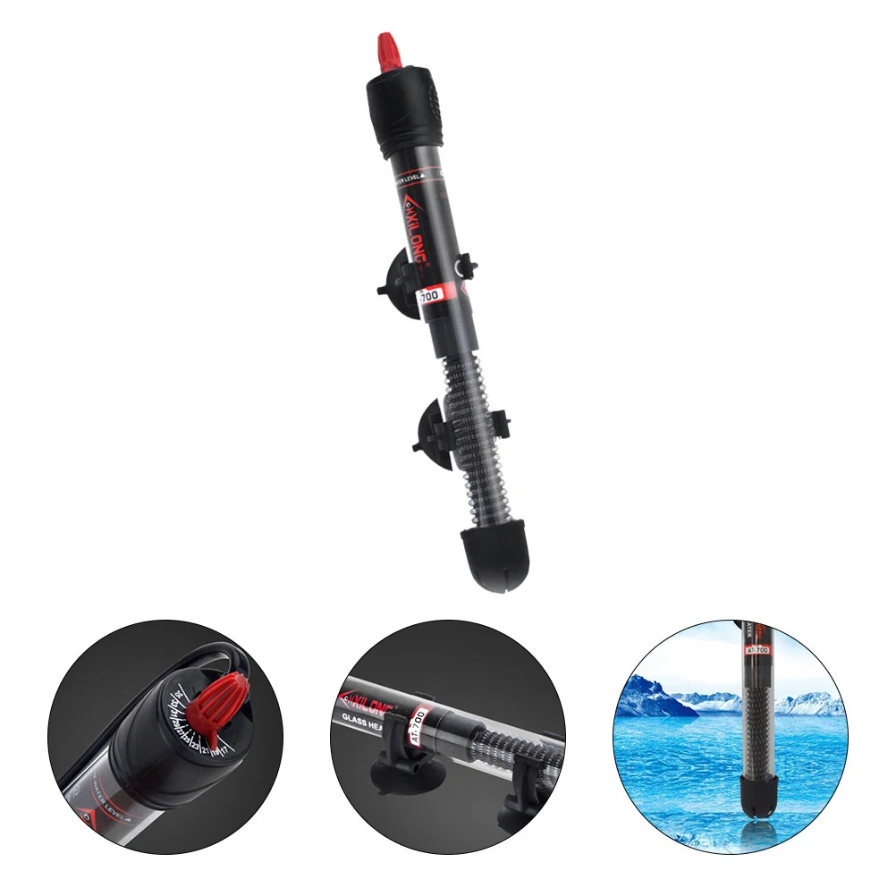Fish Tank Heating Rod Aquariums Explosionproof Heater with China Plug Black