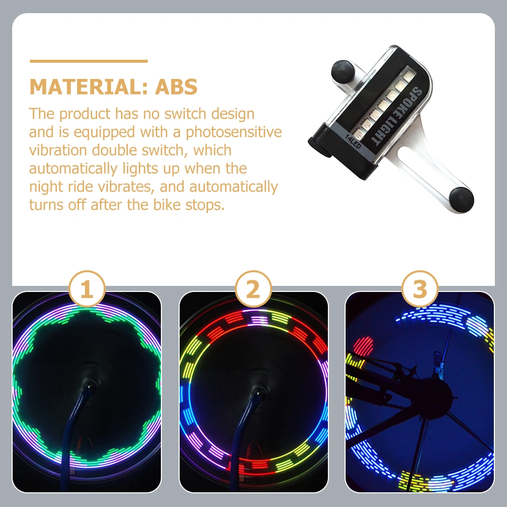Bike Spoke Light LED Bike Wheel Light Colorful Wheel Spoke Light Bike Accessory