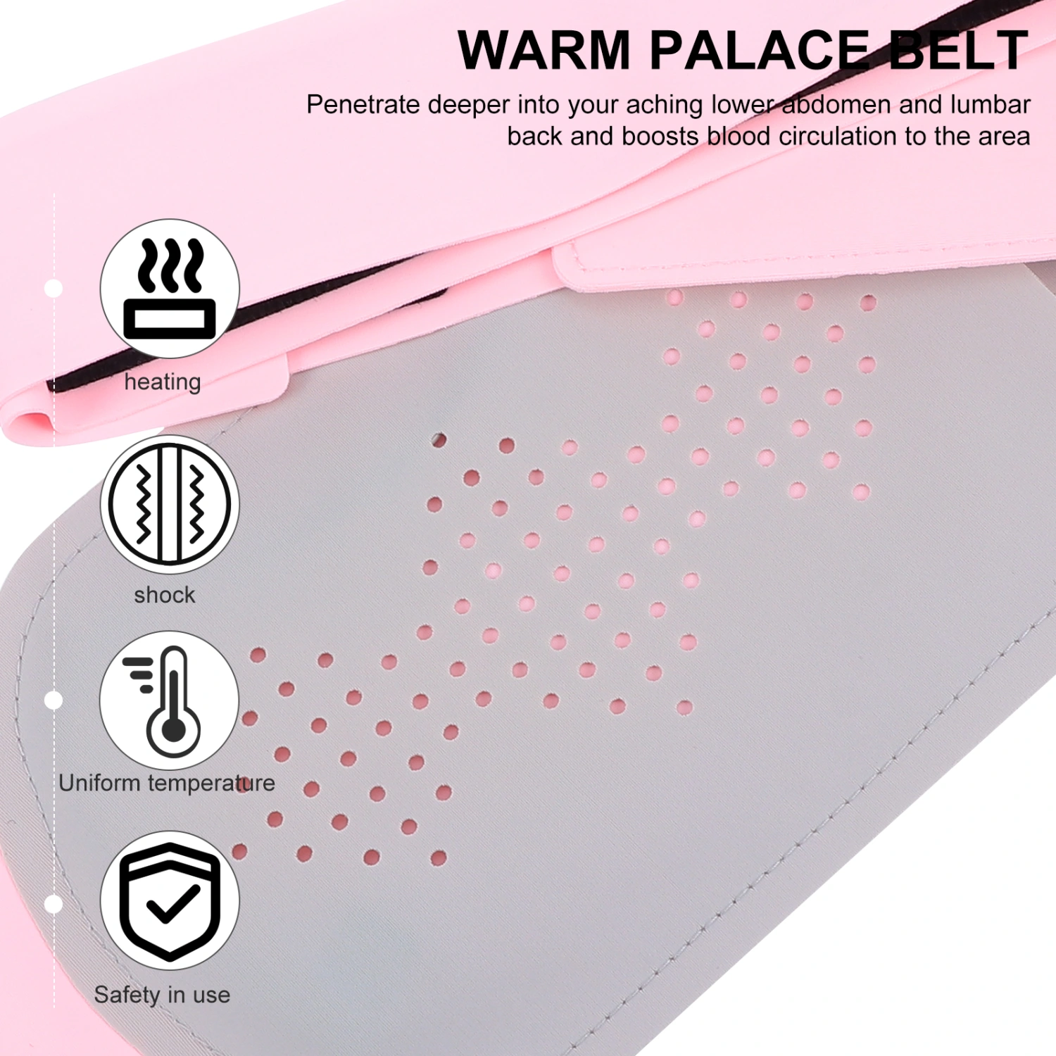 Menstrual Heating Pad Portable Waist Lower Back Belt for Period Pain Relief