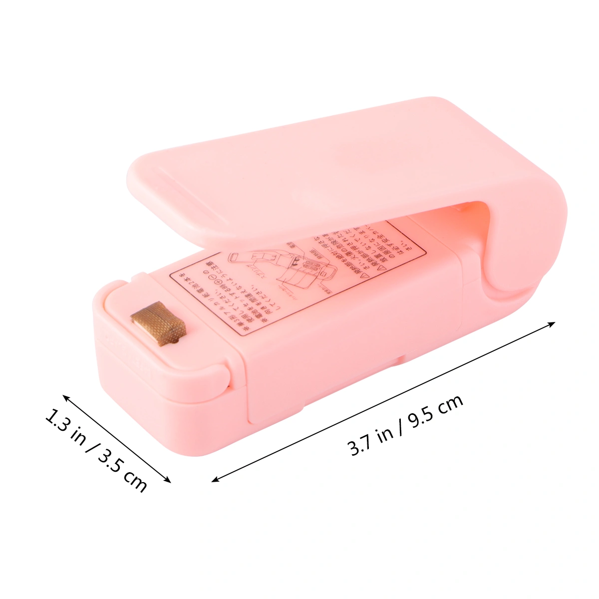 1 Pc Portable Mini Bag Sealer Hand-held Food Saver Battery Operated Heat Sealer (Pink, No Battery)